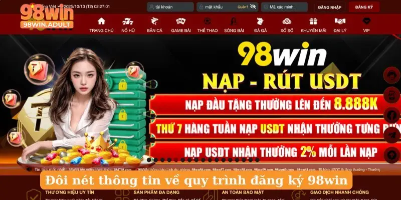 Đôi nét thông tin về quy trình đăng ký 98win