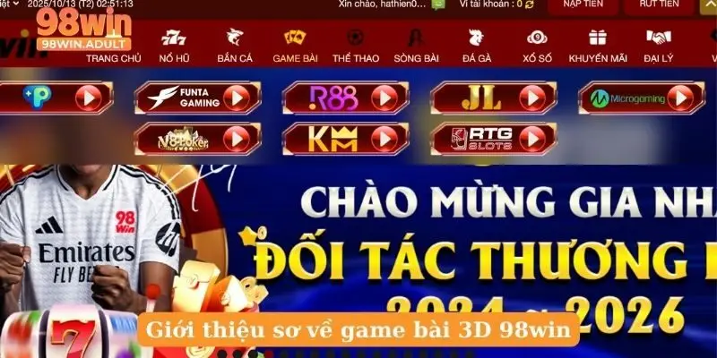 Giới thiệu sơ về game bài 3D 98win