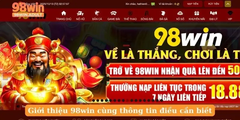 Giới thiệu 98win cùng thông tin điều cần biết